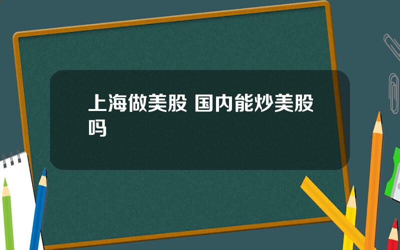 上海做美股 国内能炒美股吗